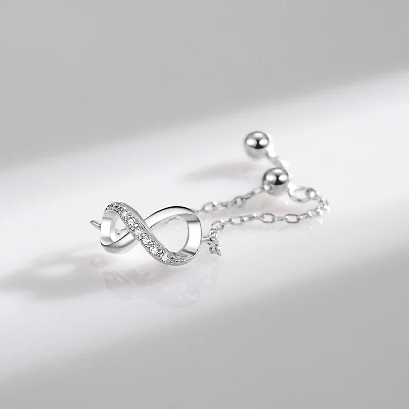 Bague Chaine | Bague Réglable Argent Femme Symbole Infini