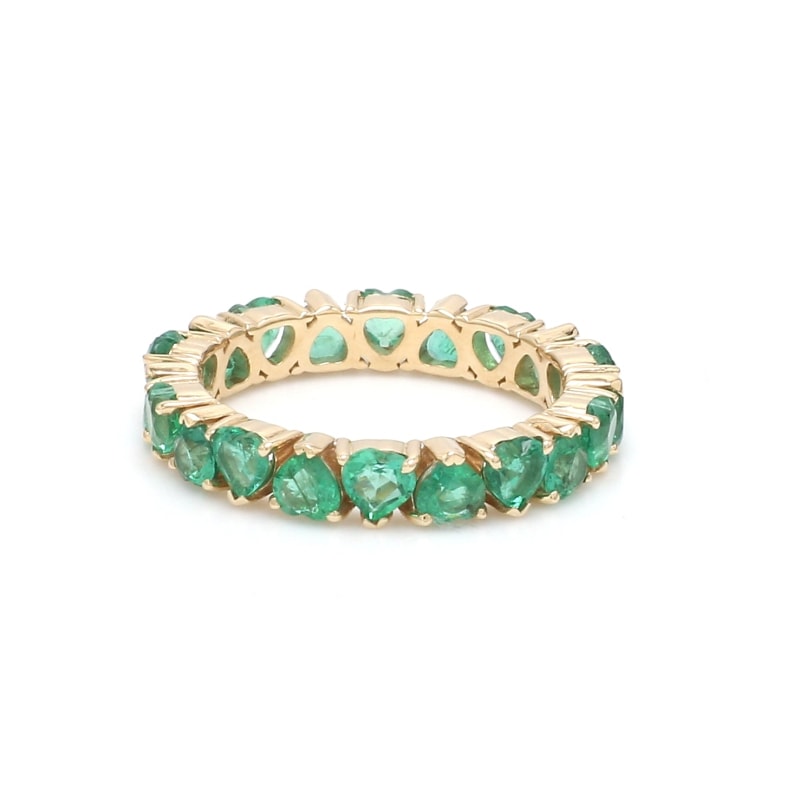 Bague coeur émeraude