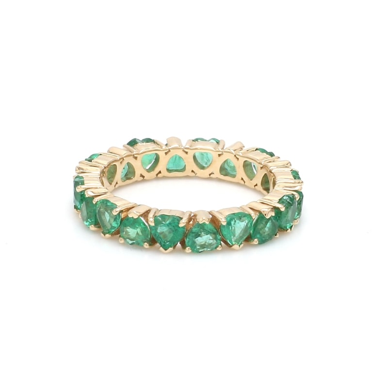 Bague coeur émeraude