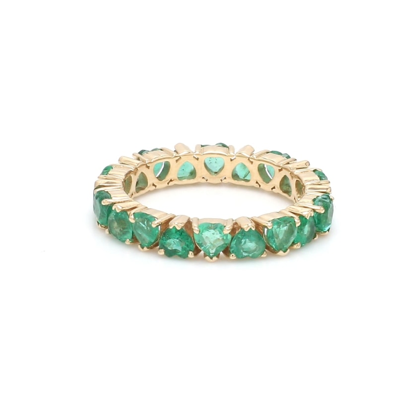 Bague coeur émeraude