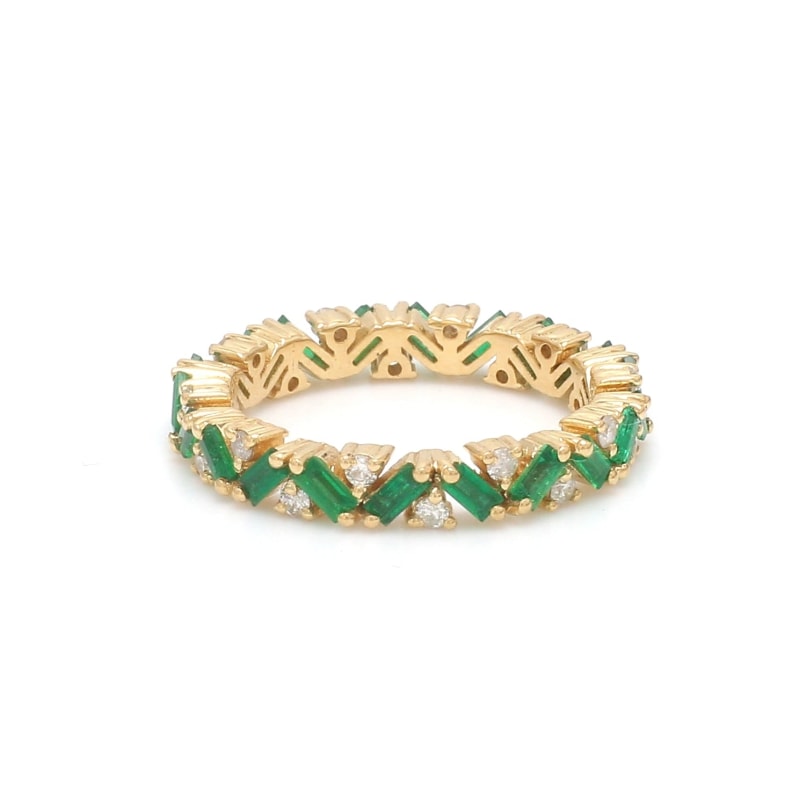 Bague diamant et émeraude
