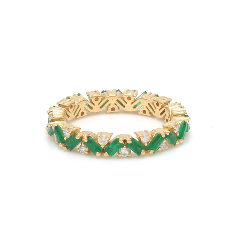 Bague diamant et émeraude
