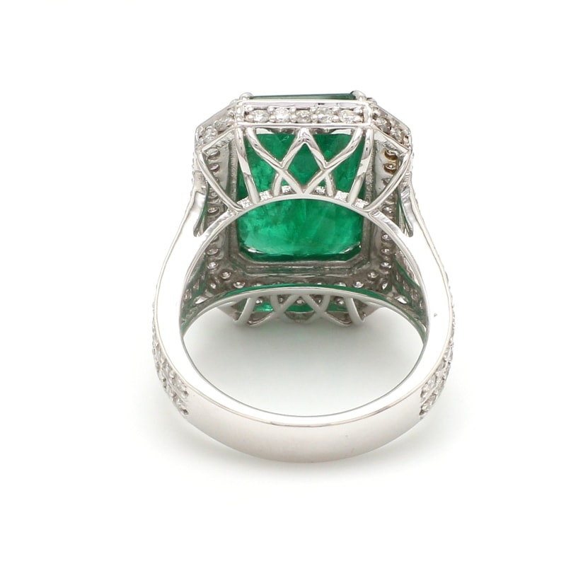 Bague émeraude or blanc