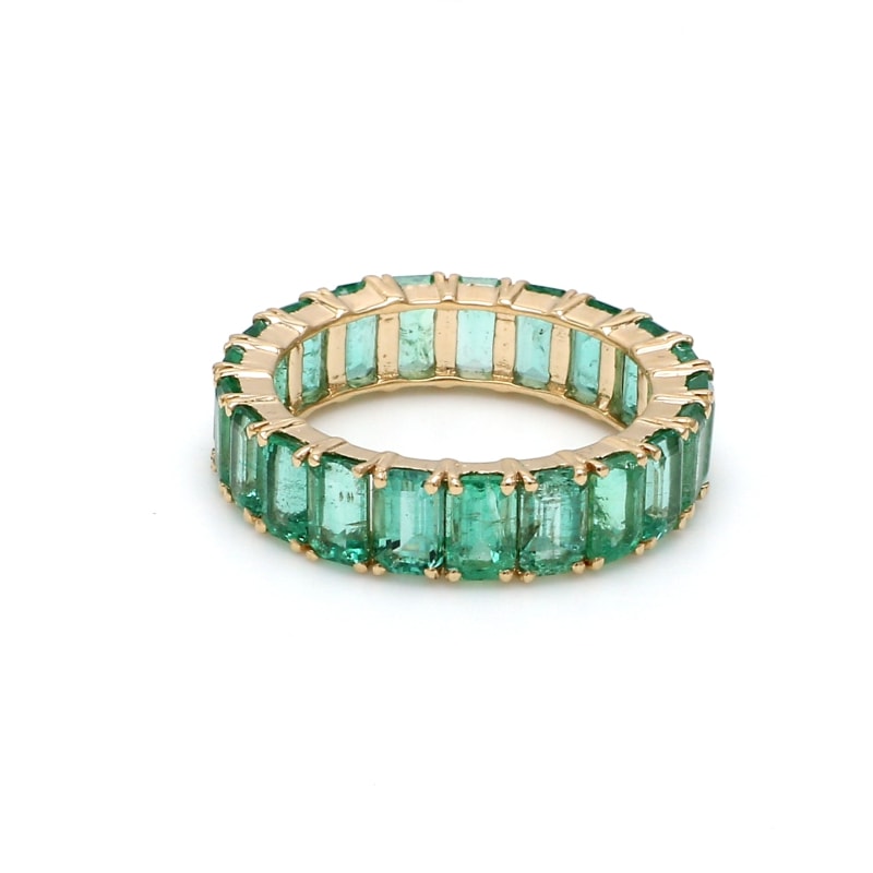 Bague éternité en émeraude