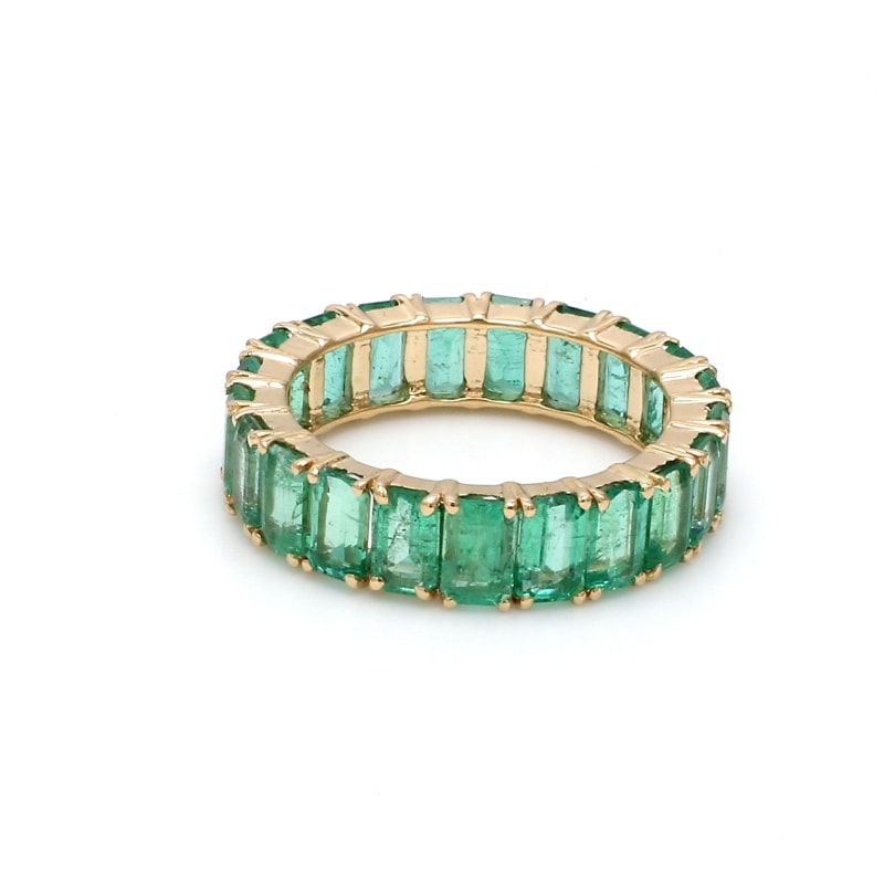 Bague éternité en émeraude