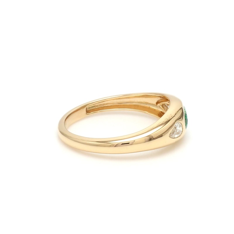 Bague Or émeraude et diamants