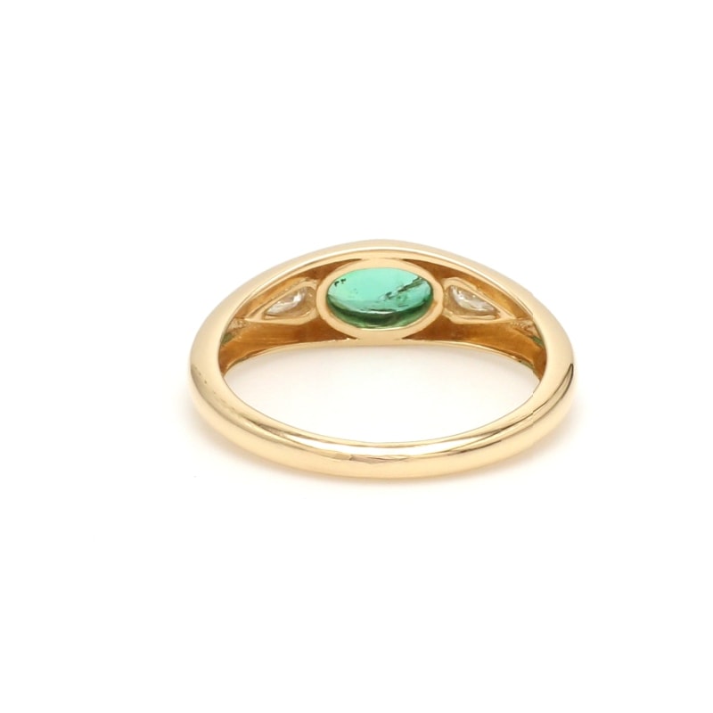 Bague Or émeraude et diamants