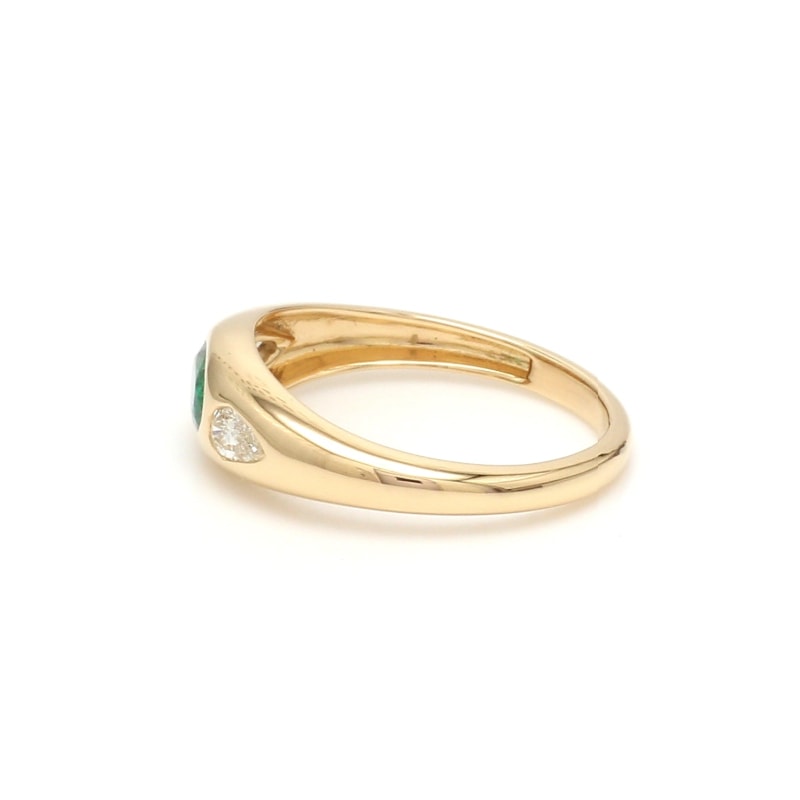 Bague Or émeraude et diamants
