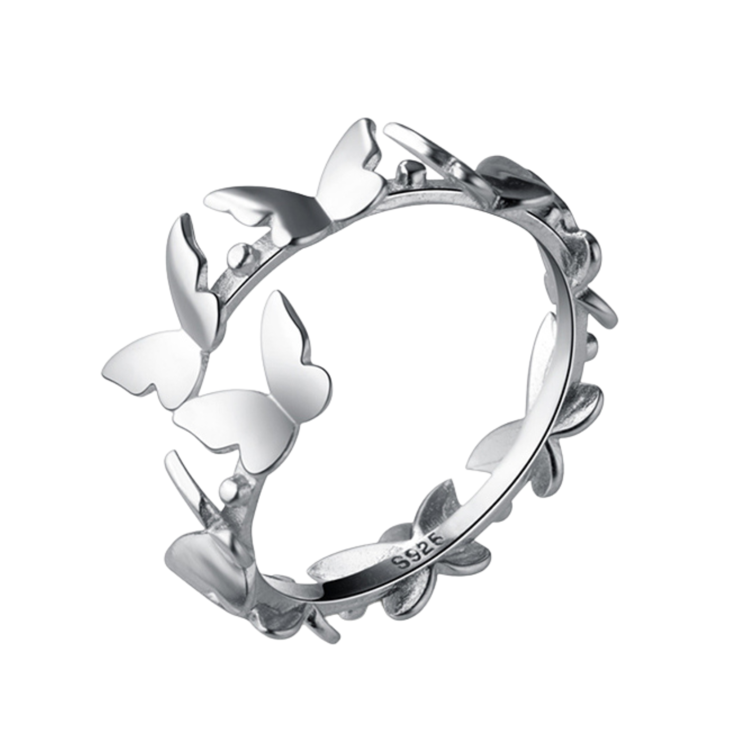 Bague Papillon Argent Femme Réglable | Bijou Haut de Gamme