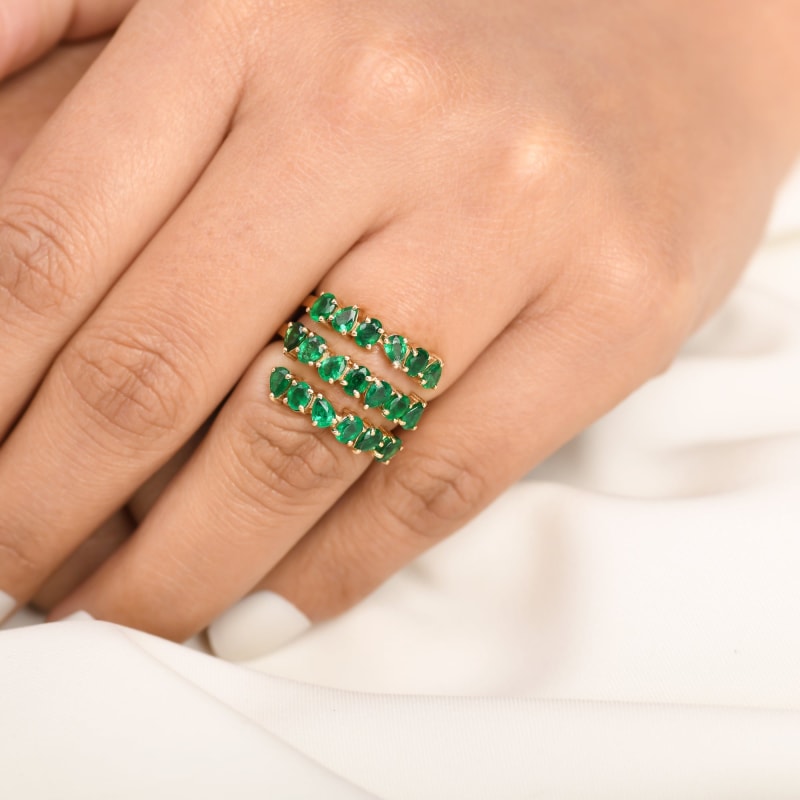 Bague spirale Émeraude