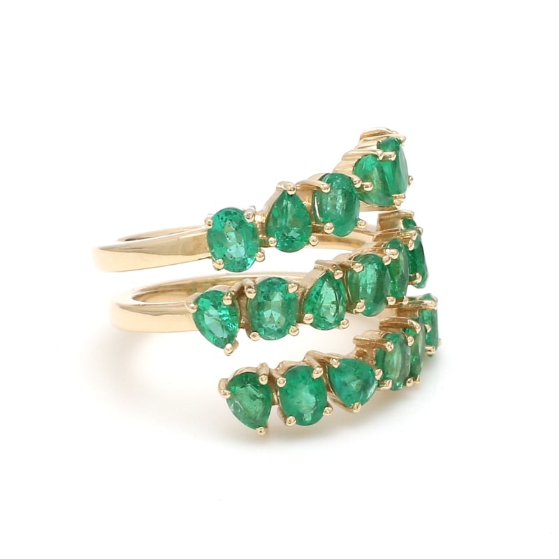 Bague spirale Émeraude