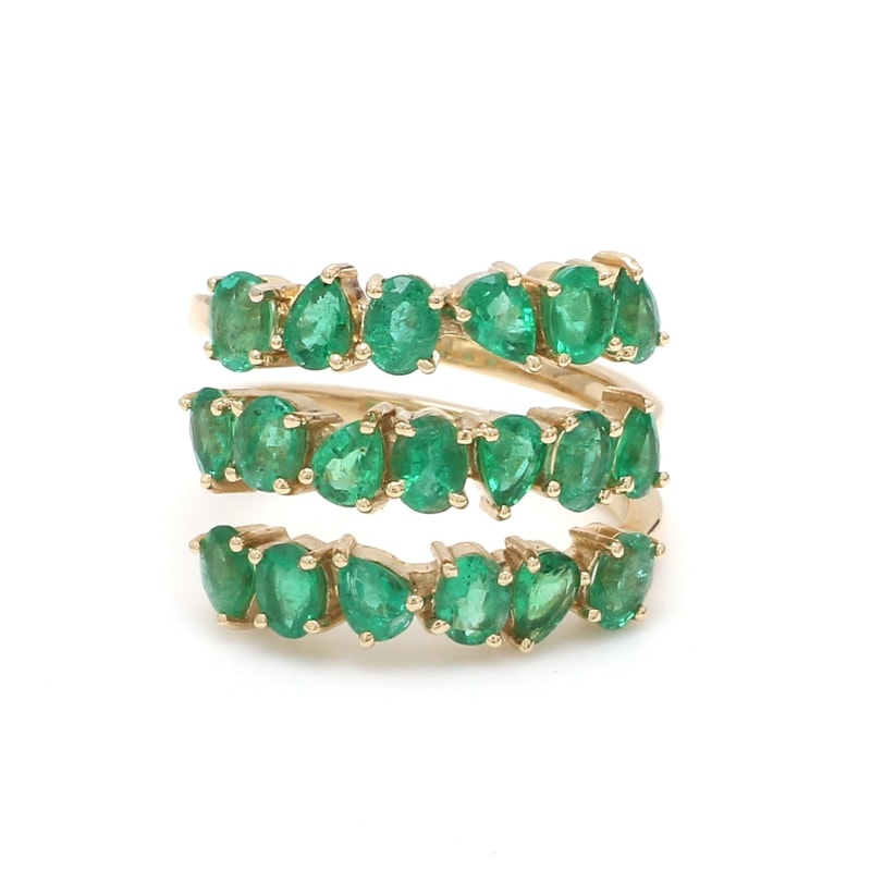 Bague spirale Émeraude