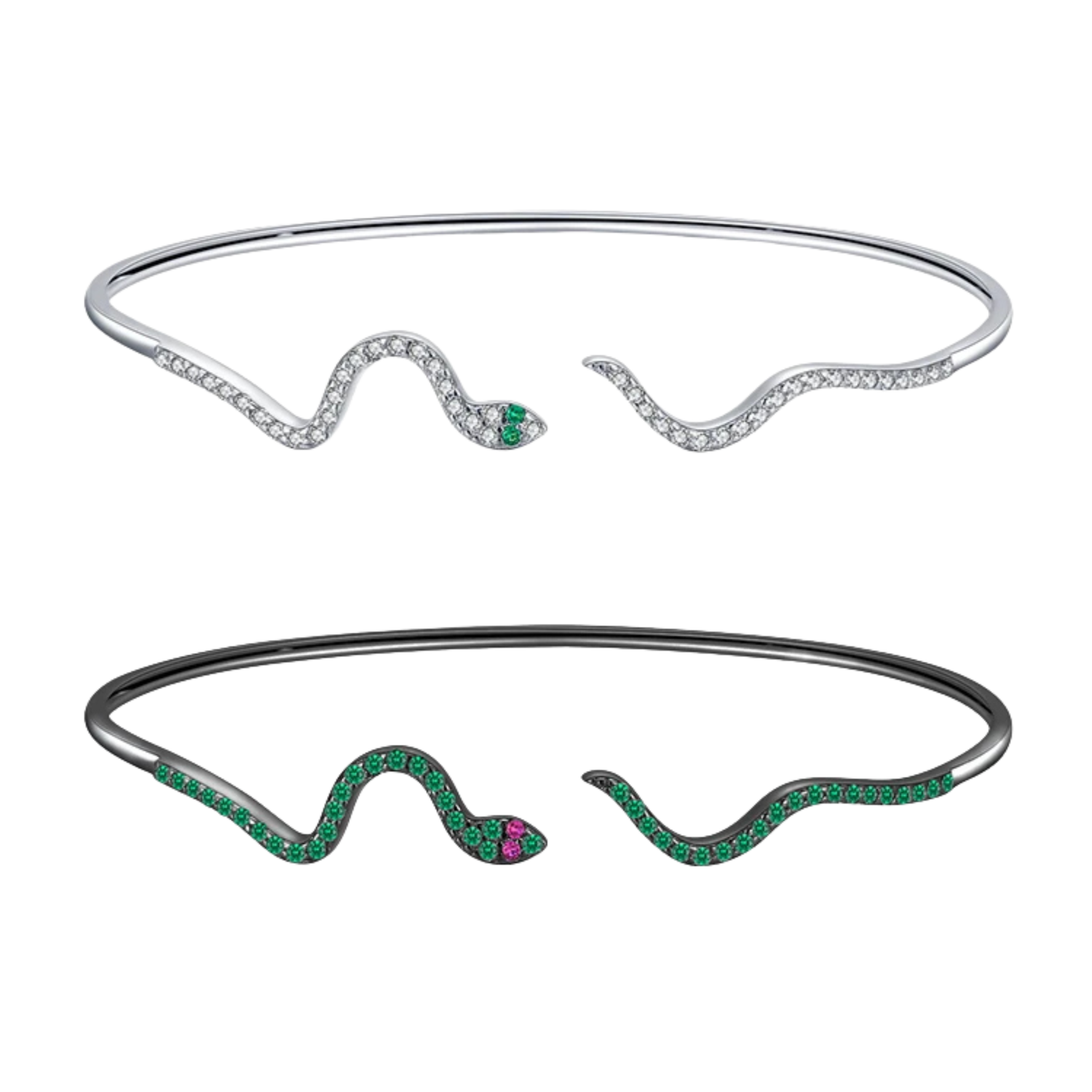 Bangle Serpent Argent | Bracelet Jonc Argent pour Femme