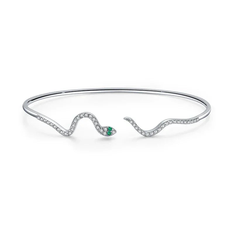 Bangle Serpent Argent | Bracelet Jonc Argent pour Femme