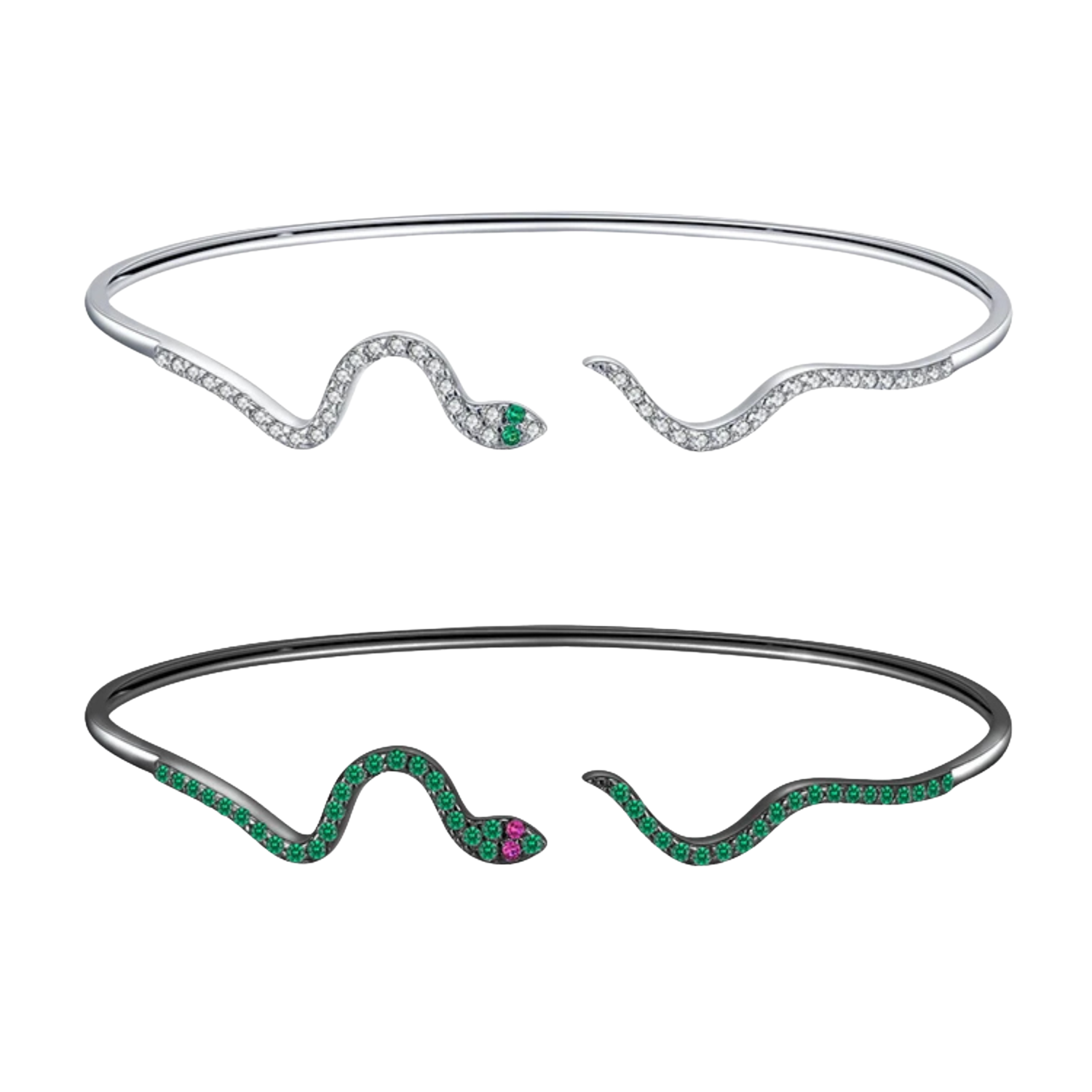 Bangle Serpent Argent | Bracelet Jonc Argent pour Femme