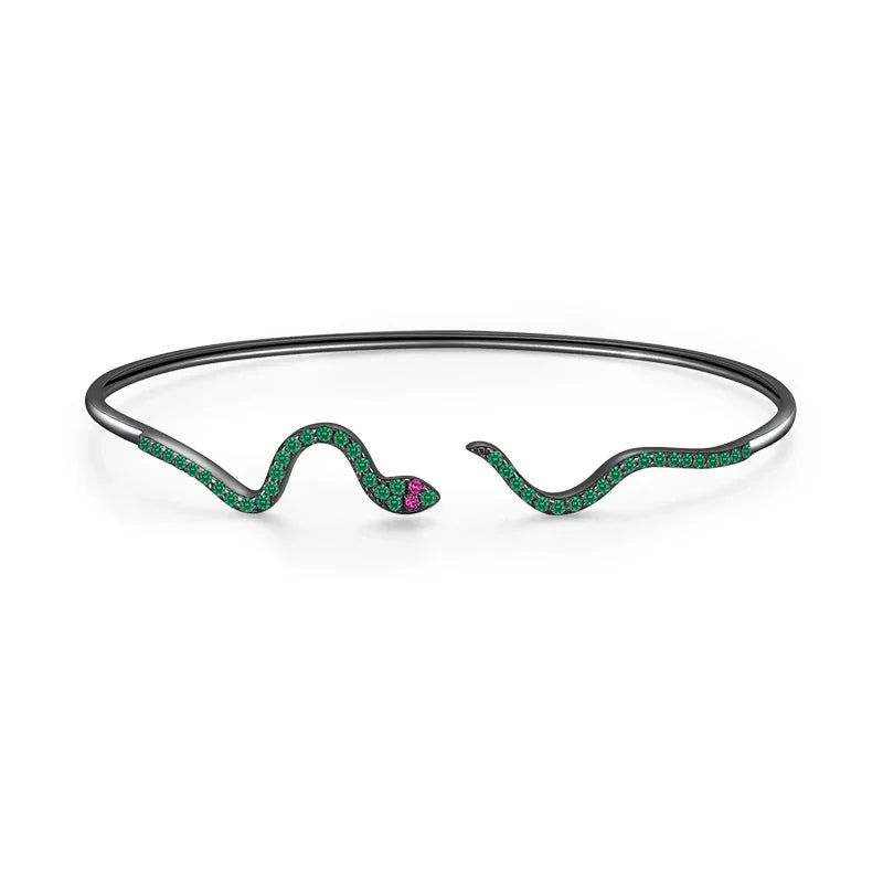 Bangle Serpent Argent | Bracelet Jonc Argent pour Femme