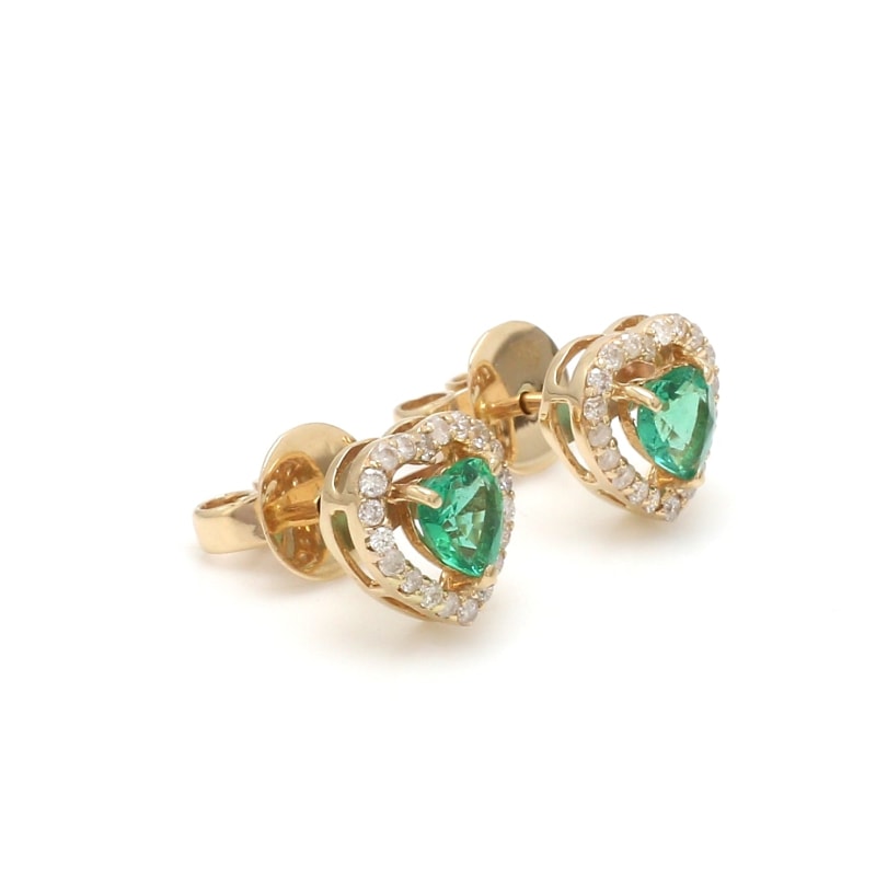 Boucle d’oreille or émeraude