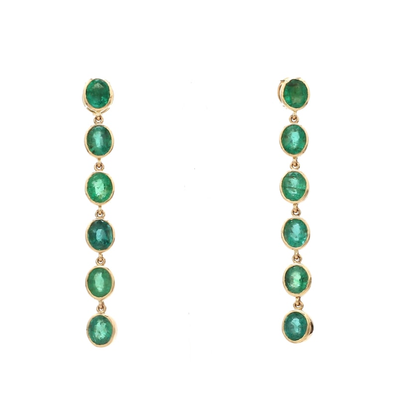 Boucle d’Oreille pendante emeraude