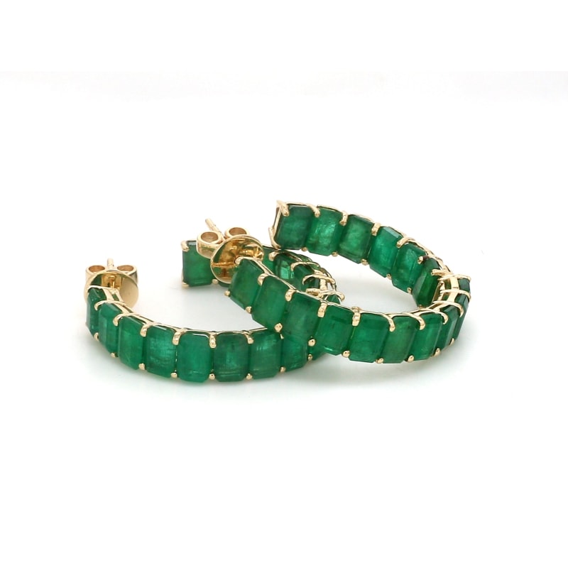 Boucles d’oreilles Emeraudes