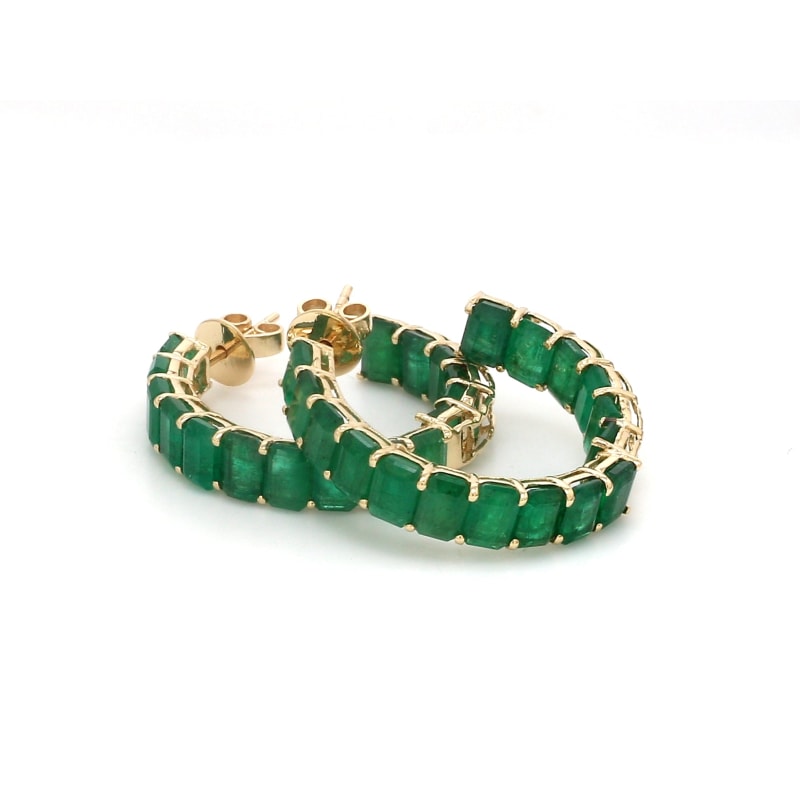 Boucles d’oreilles Emeraudes