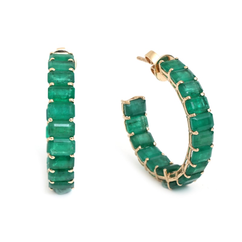 Boucles d’oreilles Emeraudes