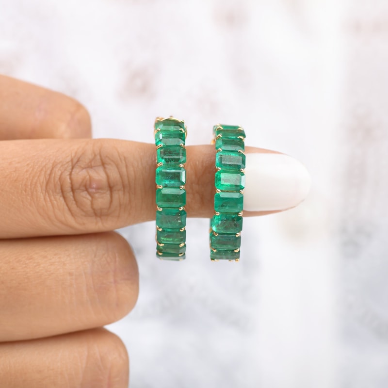 Boucles d’oreilles Emeraudes