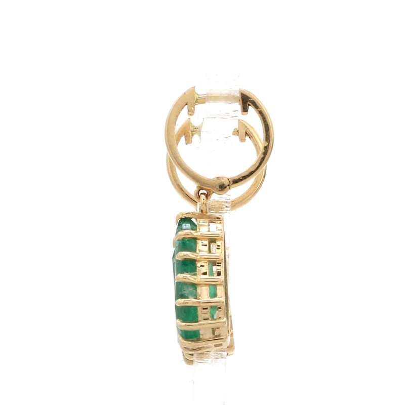 Boucles d’oreilles gouttes en émeraude