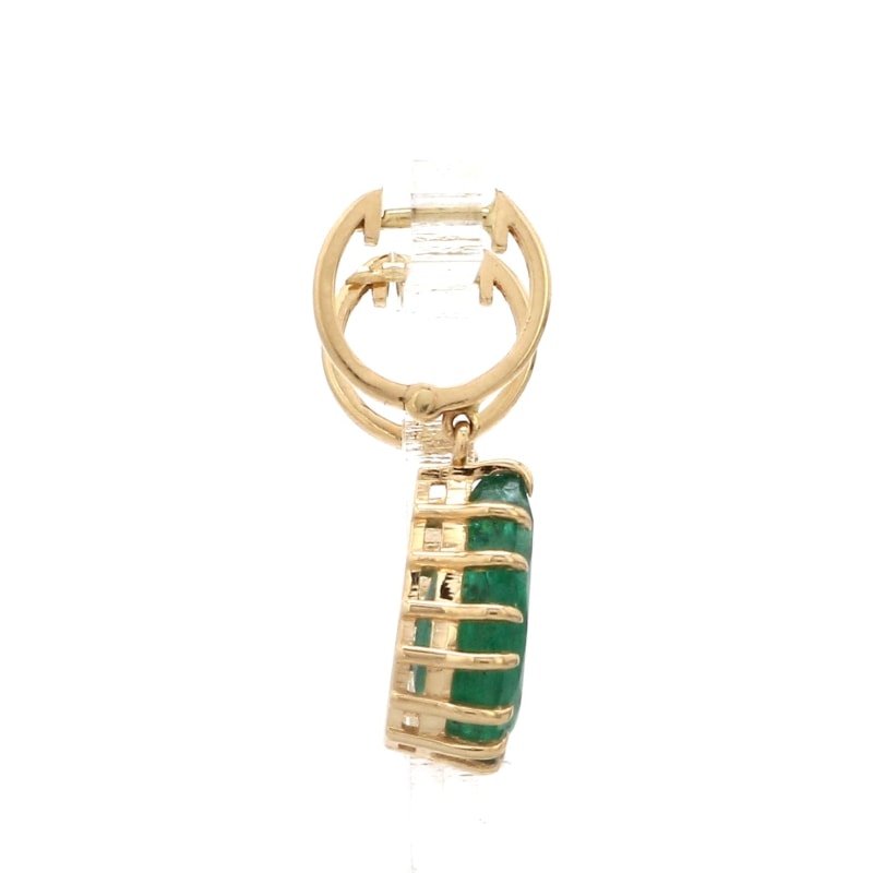 Boucles d’oreilles gouttes en émeraude