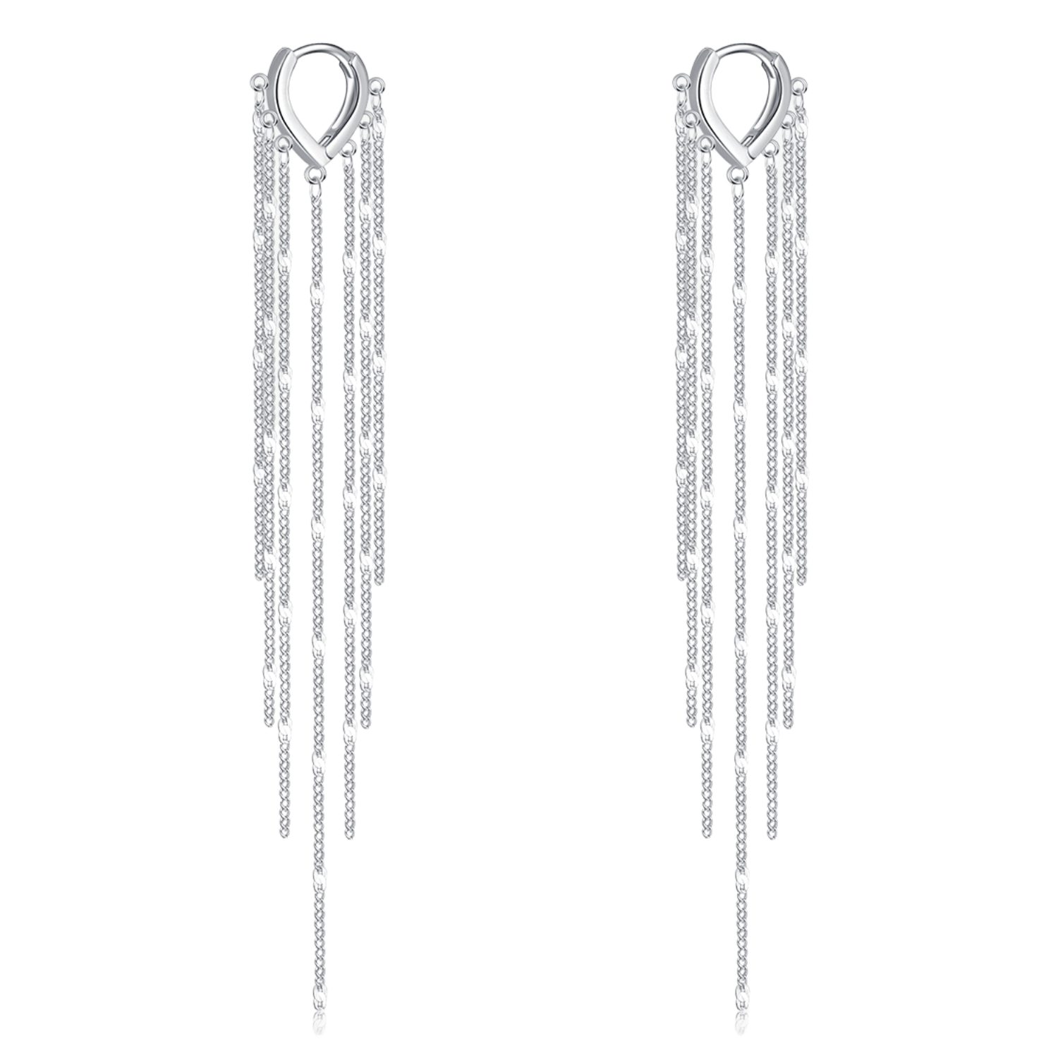 Boucles d’oreilles Pendantes Chaîne Argent