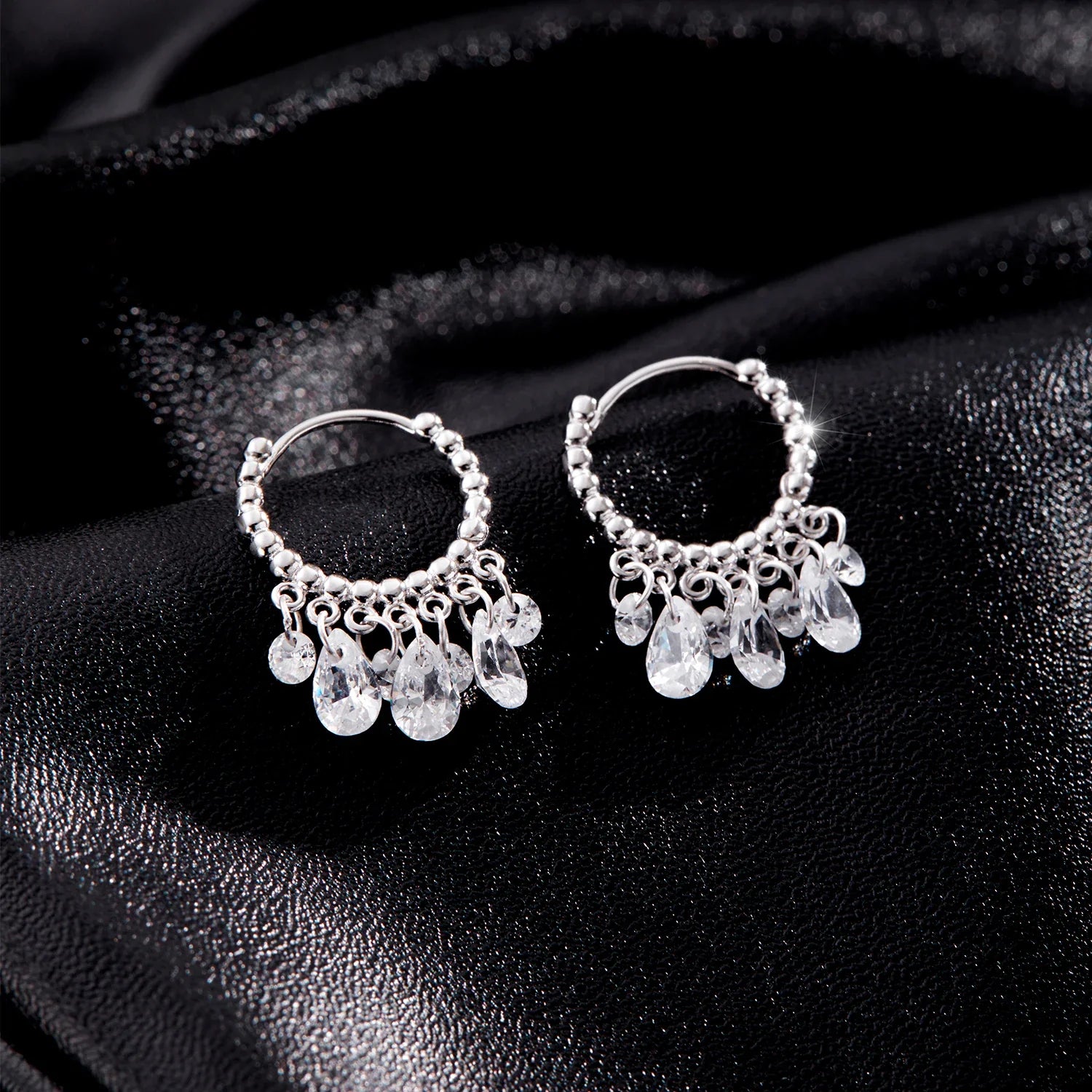 Boucles d’oreilles Pendantes Créoles Argent