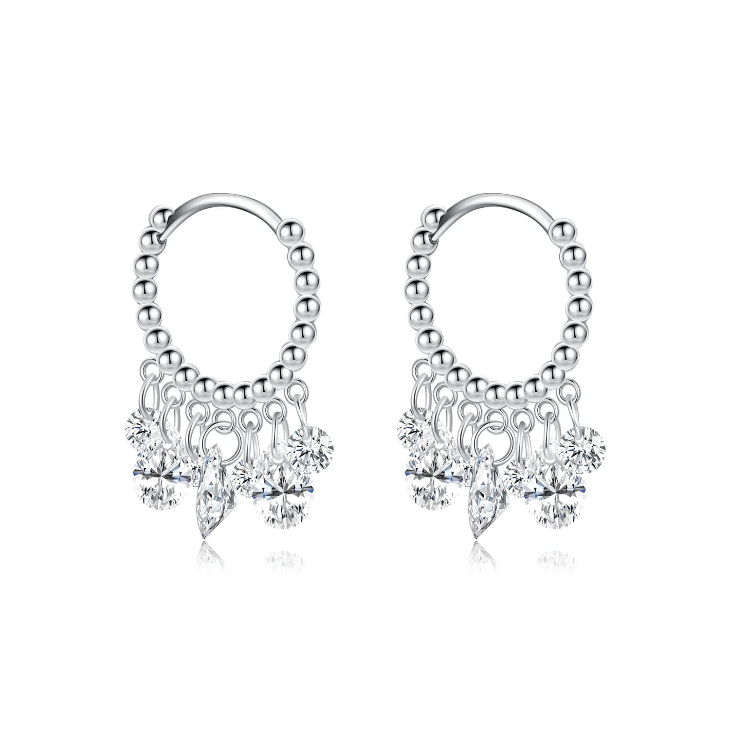Boucles d’oreilles Pendantes Créoles Argent