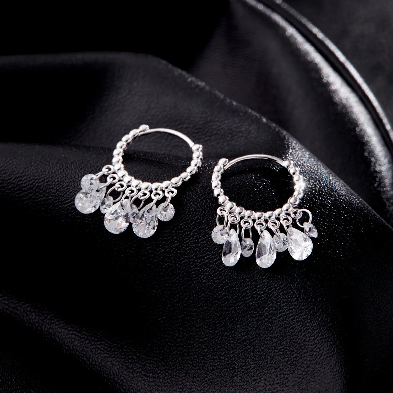 Boucles d’oreilles Pendantes Créoles Argent