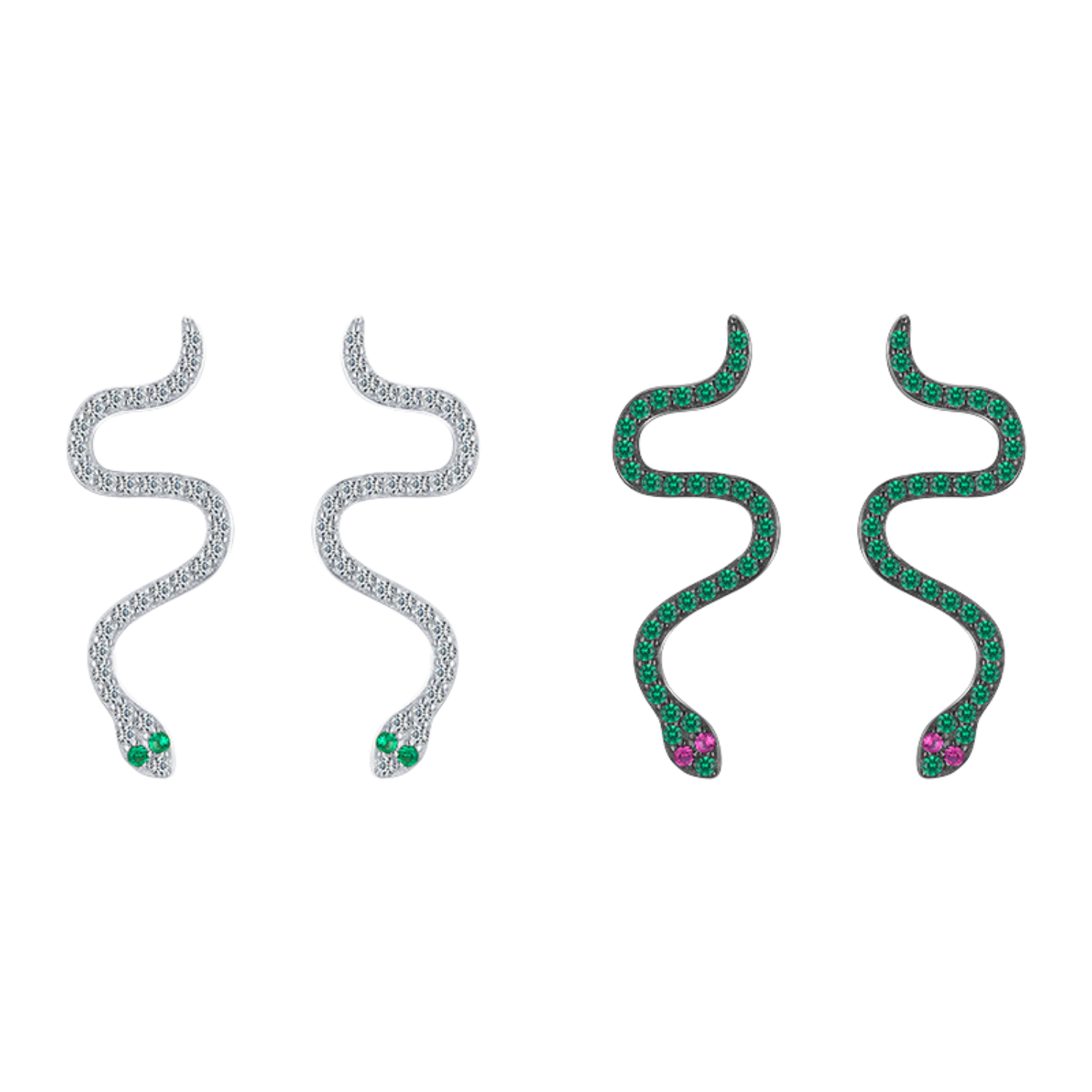 Boucles d’oreilles Serpent Argent 925