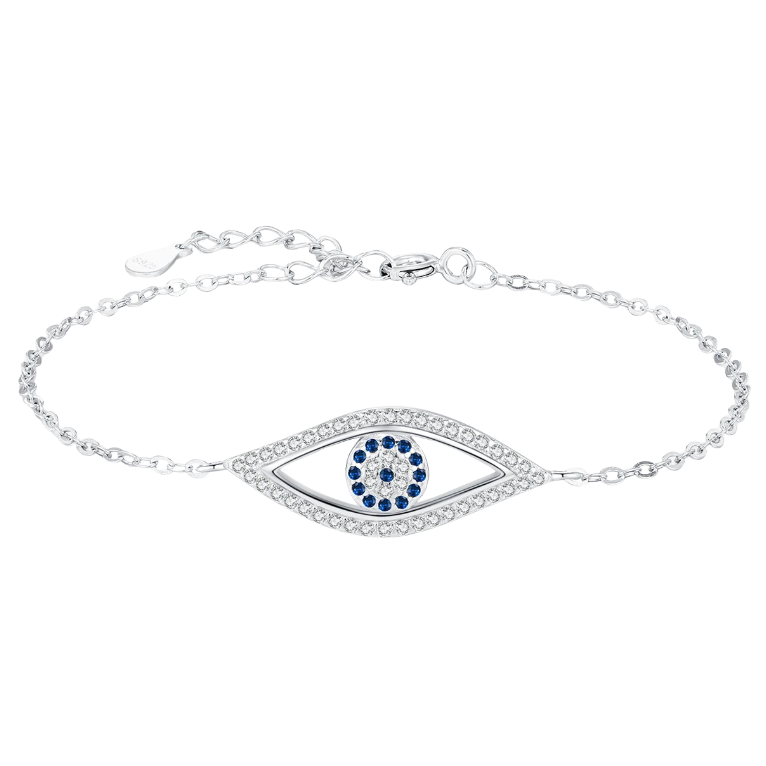 Bracelet Argent Femme | Bracelet Oeil | Bracelet Chaîne