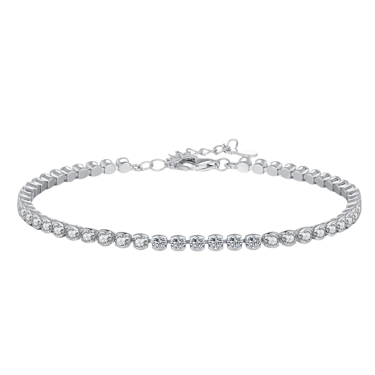 Bracelet Argent Femme | Sertis Semi-Clos