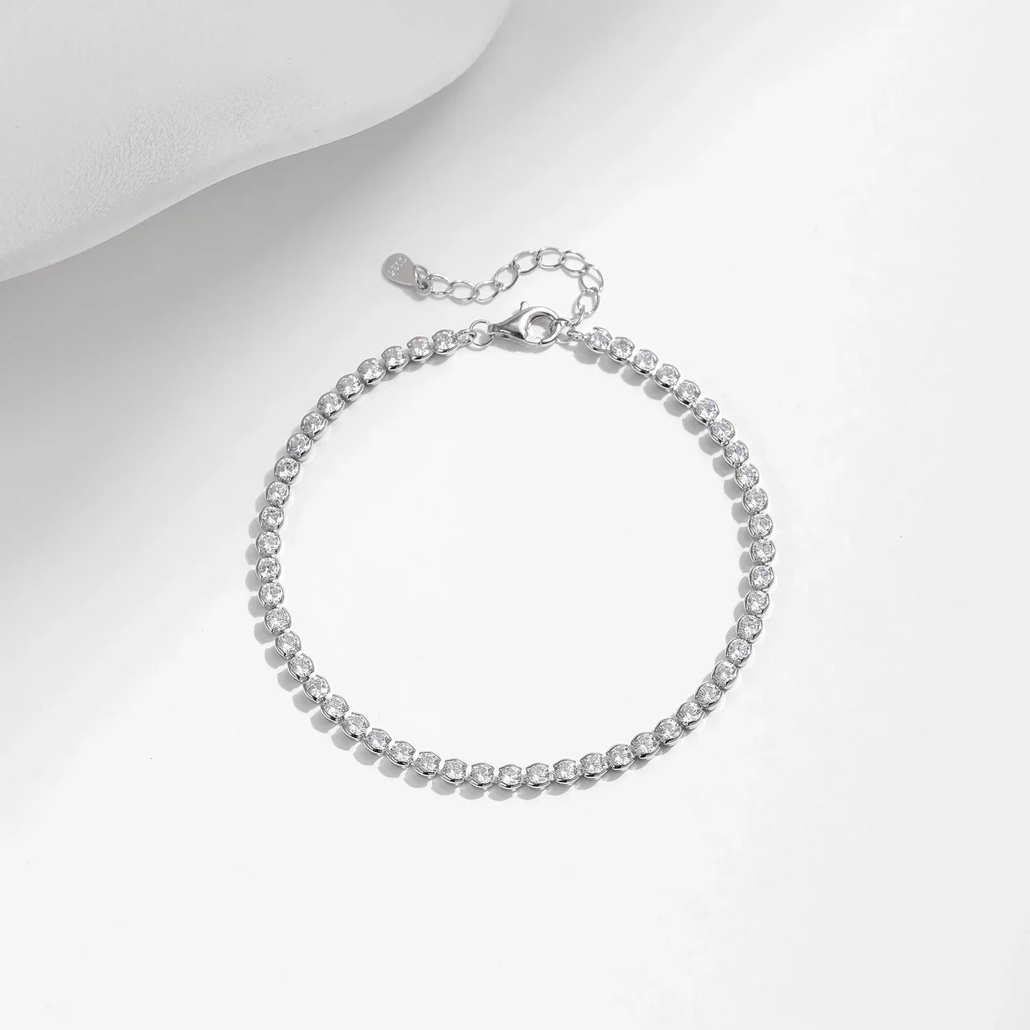 Bracelet Argent Femme | Sertis Semi-Clos