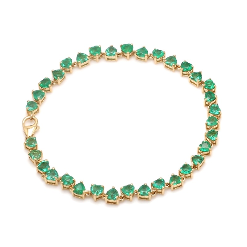 Bracelet Coeur émeraude