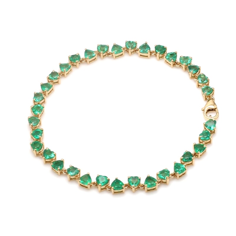 Bracelet Coeur émeraude