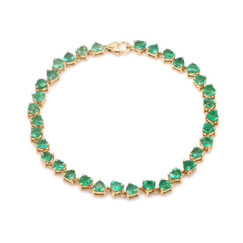 Bracelet Coeur émeraude