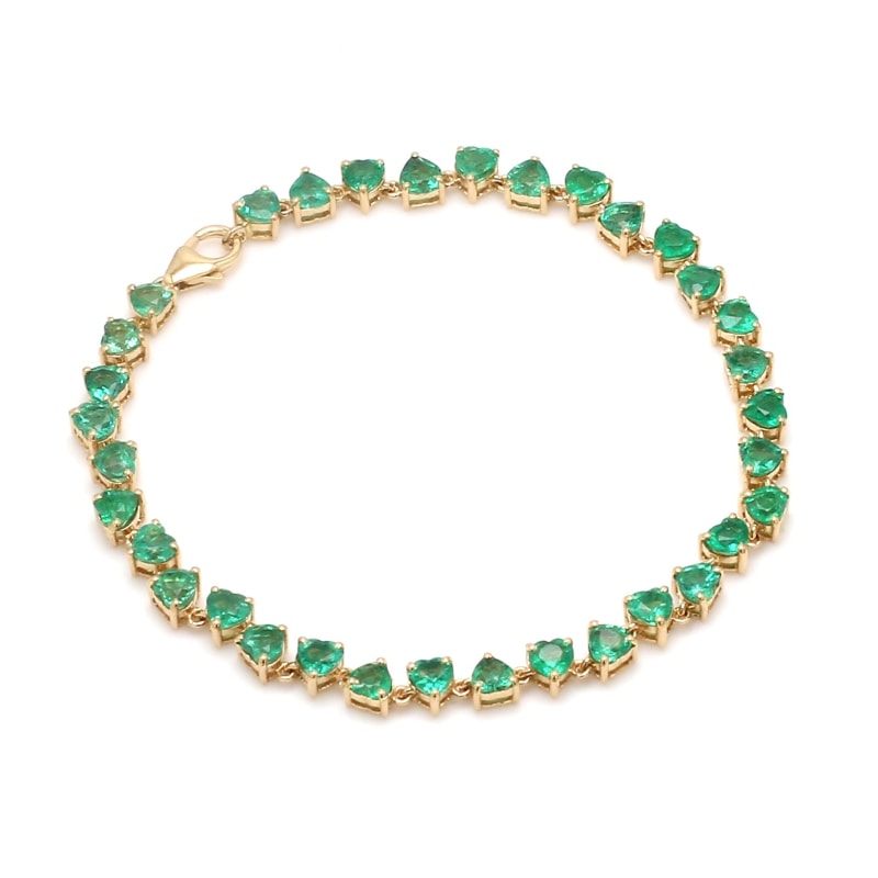 Bracelet Coeur émeraude