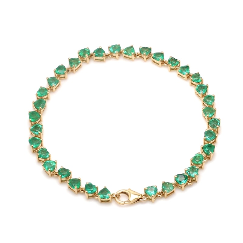 Bracelet Coeur émeraude