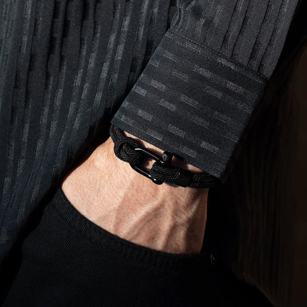 Bracelet Cordon Noir Homme | Bijoux Homme