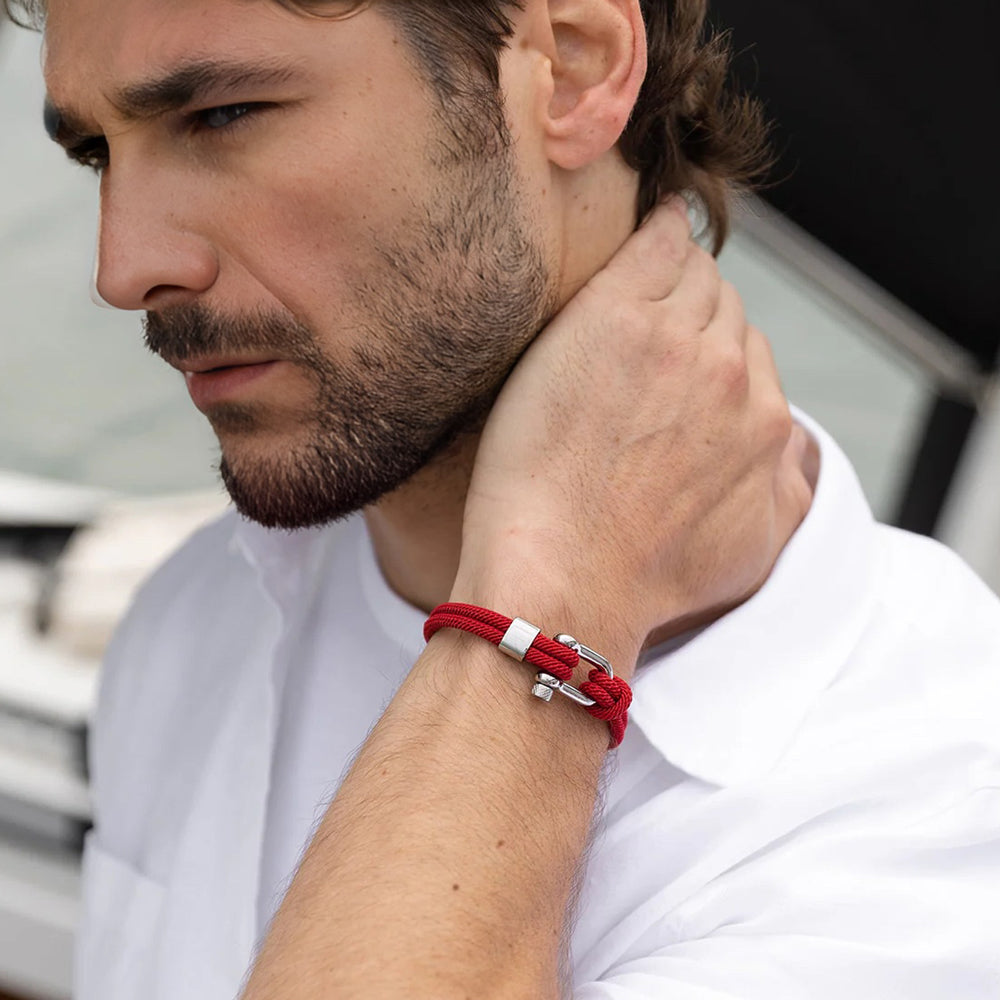 Bracelet Cordon Rouge Homme | Bijoux Homme