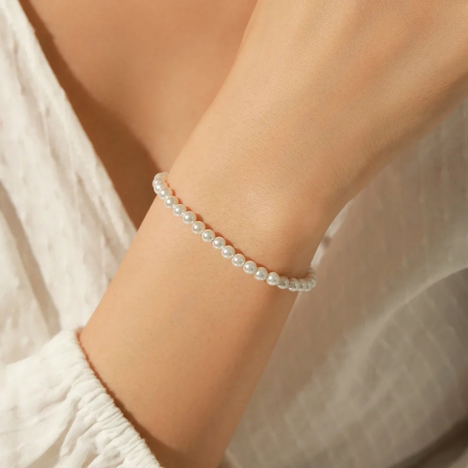 Bracelet Perles Argent | Bracelet Femme