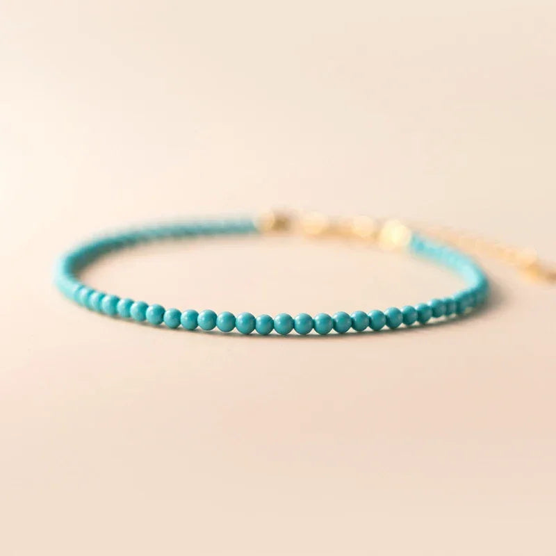 Bracelet Perles Turquoise Argent 925 | Bijoux Femmes