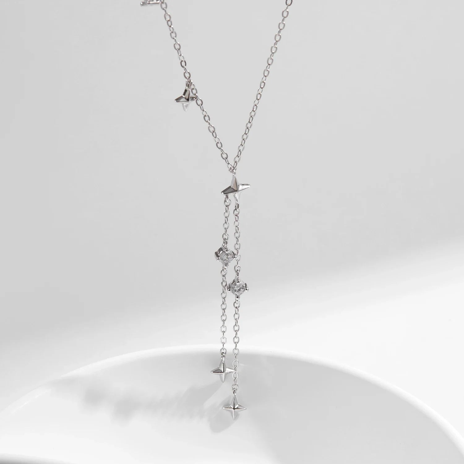 Collier Femme Argent Cravate Etoile