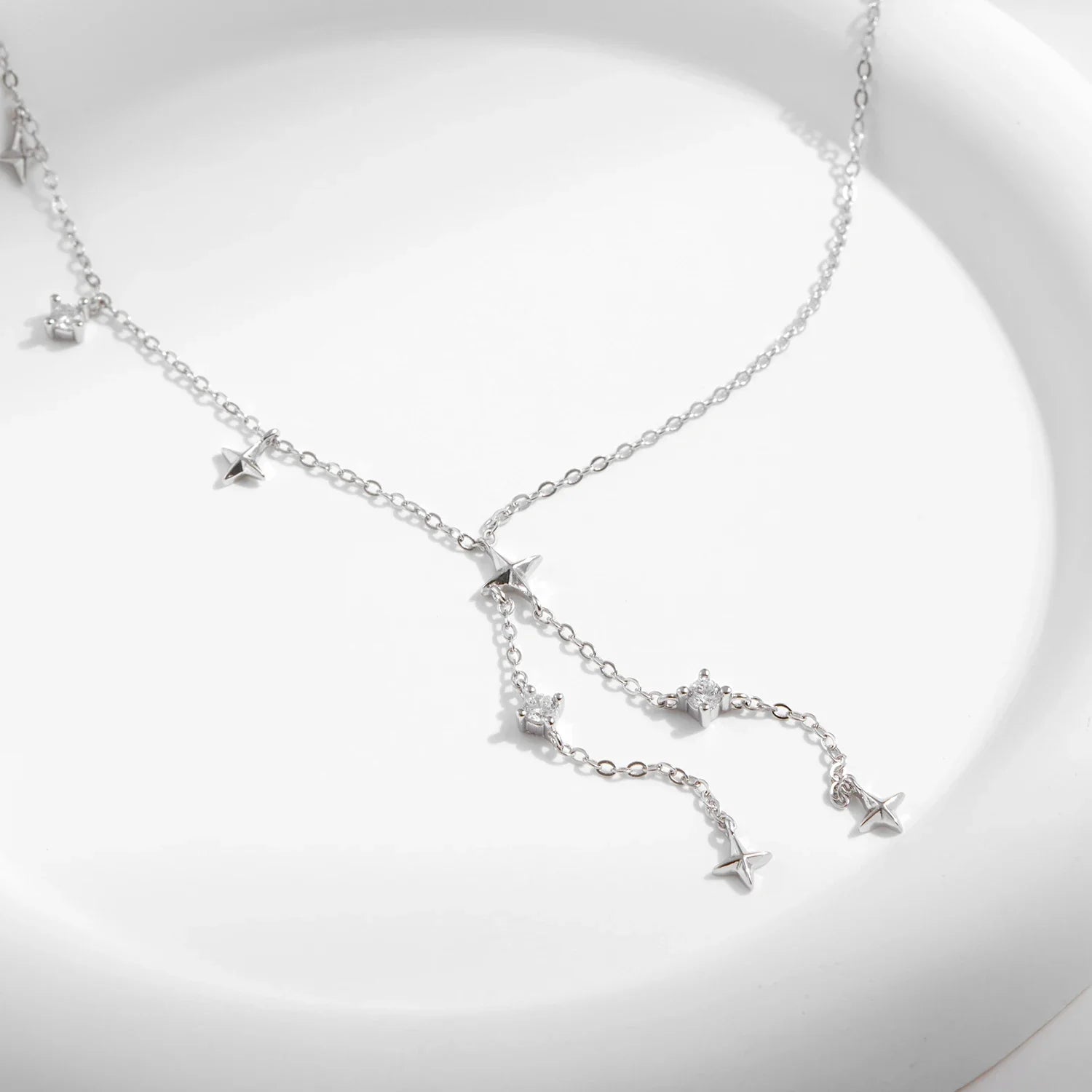 Collier Femme Argent Cravate Etoile