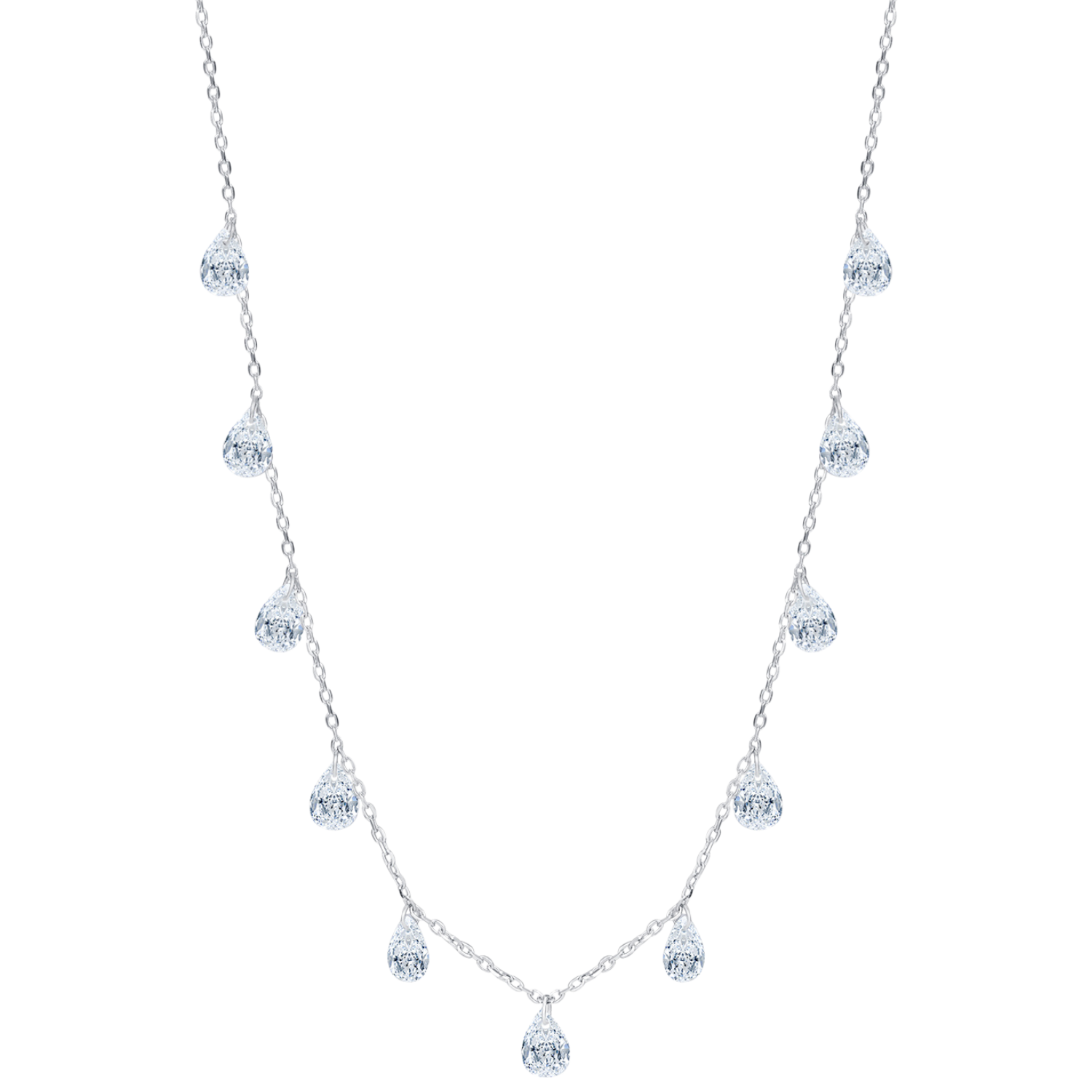 Collier Ras de cou Argent et Zircons