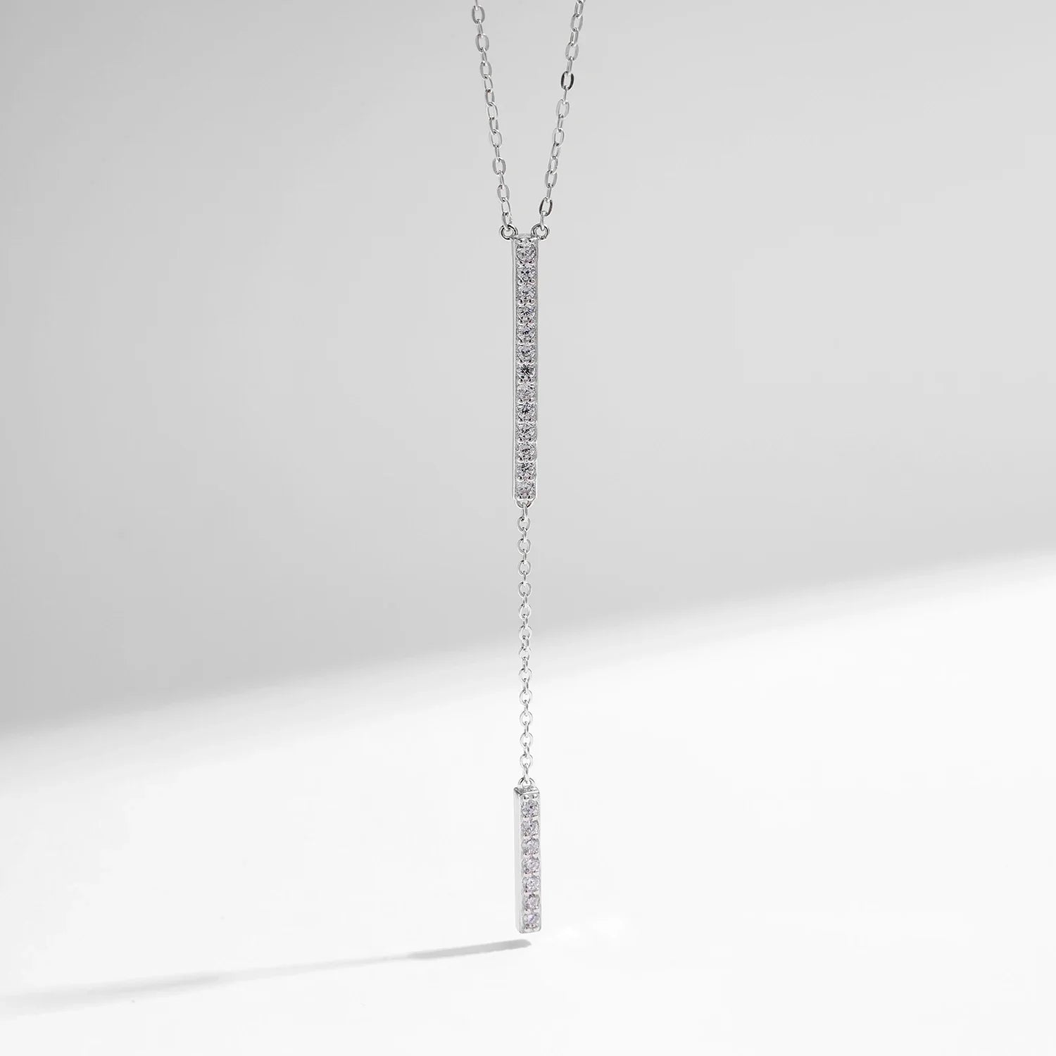 Collier Y Cravate Argent Pour Femme