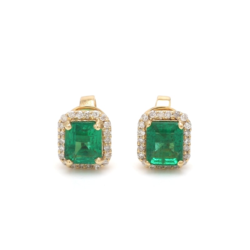 Émeraude boucle d’oreille